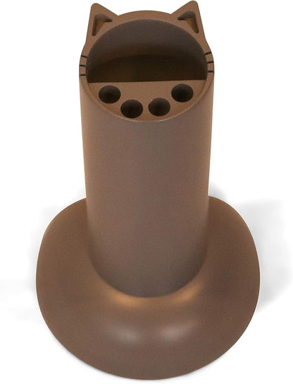Feline Ruff Cat Teaser Wand Holder. Keep Cats Safe with This Unique Cat Toy Storage Solution. Organize Feather Cat Wand Toys. Patent Pending (Gray)