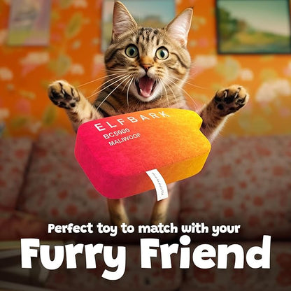 Puff Parody Dog Toy – Funny Squeaky Dog Toys for Interactive Play and Training – Durable, Easy to Clean, Birthday Gifts for Small, Medium and Large Dogs - Peach