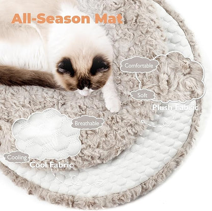 Easyego Modern Cat Tree, 39.3" Aesthetic Wood Cat Tree Tower for Large Cats, Luxury Cat Condo with Scratching Posts and Flower Platforms, Cat Furniture, Bullet Gray