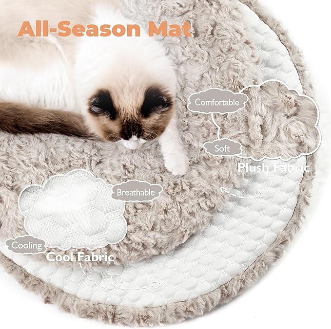 Easyego Modern Cat Tree, 43.3" Aesthetic Wood Cat Tree Tower for Large Cats, Luxury Cat Condo with Scratching Posts and Flower Platforms, Cat Furniture, Bullet Gray