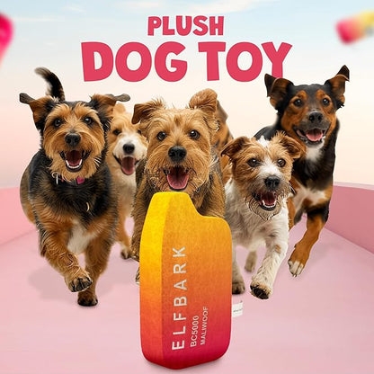 Puff Parody Dog Toy – Funny Squeaky Dog Toys for Interactive Play and Training – Durable, Easy to Clean, Birthday Gifts for Small, Medium and Large Dogs - Peach