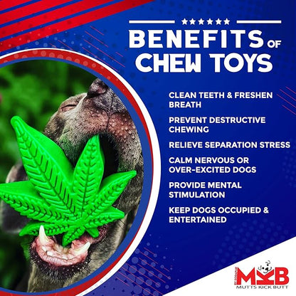 SodaPup MuttsKickButt Colorado Maple Leaf - Durable Dog Chew Toy Made in USA from Non-Toxic, Pet Safe, Food Safe Nylon Material for Mental Stimulation, Clean Teeth, Problem Chewing, Calming