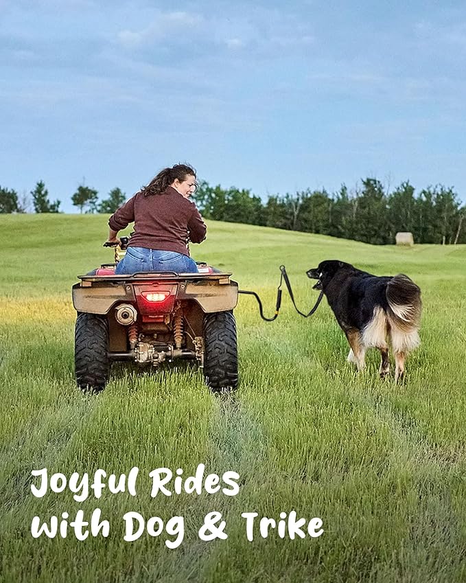 Dog Bike Leash - Hands-Free Bike Attachment for Dogs, Safe Shock-Absorbing, Adjustable Length, Easy to Install