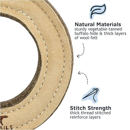 Tall Tails Ring Natural Leather Fetch Toy for Dogs