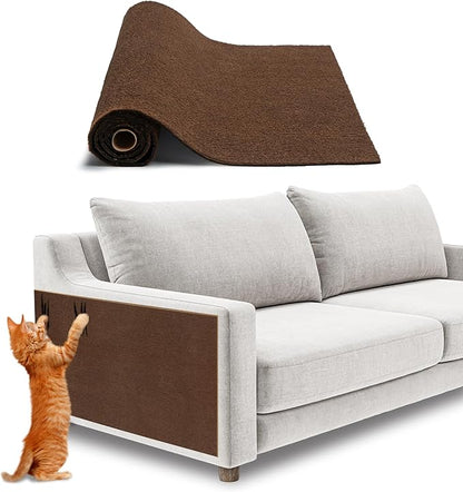 Best Pet Supplies Catify Cat Scratcher, Fun Interactive Scratchers, Posts, Poles, Claw Safe, Furniture Saver Indoor Play Support Natural Cat Behaviors Heavy Duty - Brown, 39.4 x 15.8