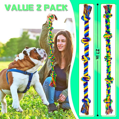 XL Indestructible Dog Toys for Aggressive Chewers Large Breed, Durable Dog Chew Toy, Large Dog Toys for Large Dogs Safe and Long Lasting Puppy Teething Chew Toys, Cotton Dog Rope Toys for Medium Dogs