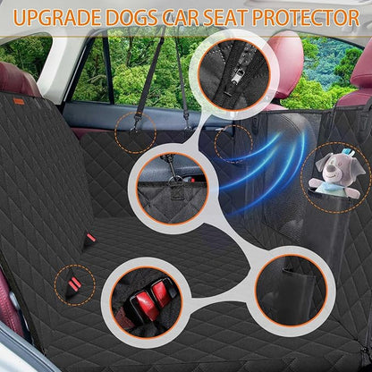 Dog Car Seat Cover for Back Seat, Hard Bottom, 100% Waterproof, 330bs Back Seat Extender, Perfect for SUV and Truck