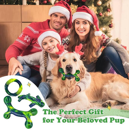 Furdog 3 Pack Dog Toys for Aggressive Chewers Indestructible Dog Toy for Large Dogs Tough Dog Toys to Keep Them Busy, Purple (Green)