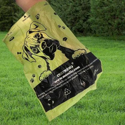 Dog Poop Biodegradable Bags One Biig Roll (600 ct.) Eco-friendly Doggy Poop Bags Pet Waste Pickup Bag Degradable Cat Waste Disposal Bags (1 Roll, 600 Bags)