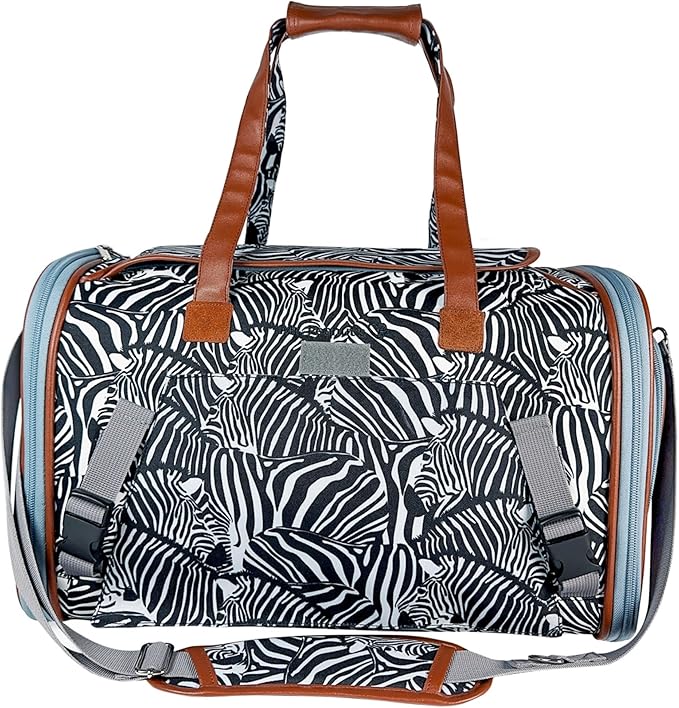 Mr. Peanut’s Gold Series Standard Size Expandable Pet Carrier (Zzzebra)