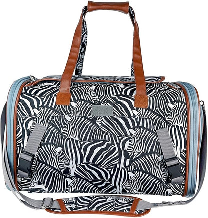 Mr. Peanut’s Gold Series Standard Size Expandable Pet Carrier (Zzzebra)