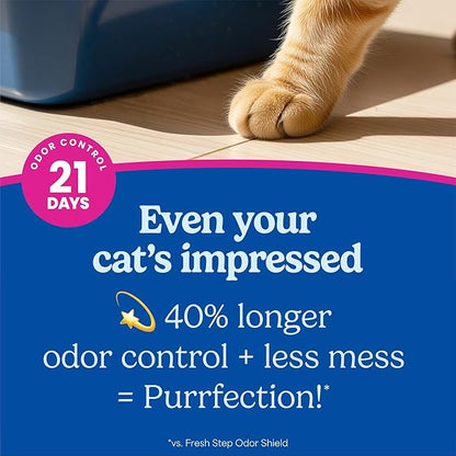 Fresh Step Advanced Clean Paws Multi Cat Clumping Cat Litter with Febreze Freshness, Low Dust, Odor Control with Ammonia Block Tech, Compatible in Automatic Litter Boxes, 37 lbs. (2 x 18.5 lb.)