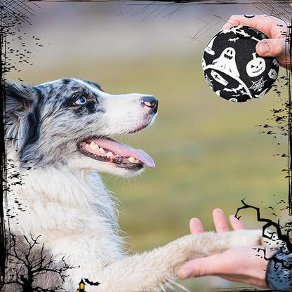 Libima 36 Pcs Halloween Dog Tennis Balls Bulk 2.5 Inches Toy Ball for Small Medium Large Dogs Durable Teething Chew Toys for Aggressive Dogs Exercise Training Catching, 3 Styles(Pumpkin)