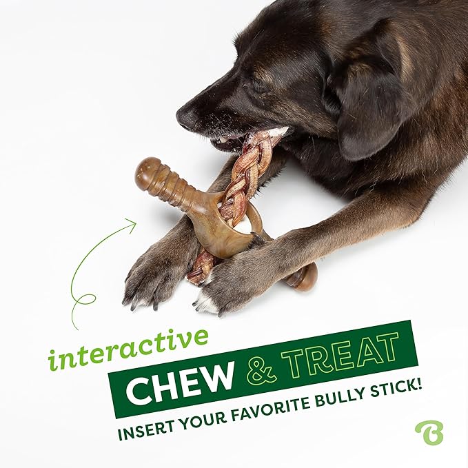 Benebone Pawplexer Interactive Treat Dispensing Tough Dog Puzzle Chew Toy, Made in USA, Medium, Real Bacon Flavor