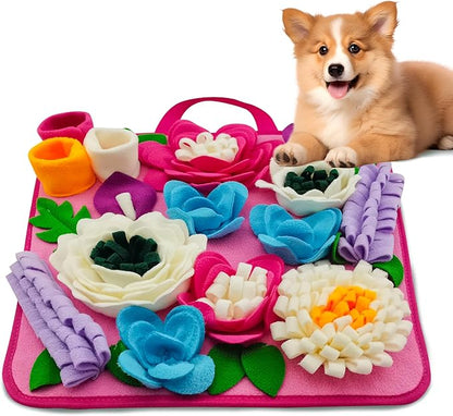 Snuffle Mat for Dogs Sniffing Feeding Mat for Small and Medium Breed Dogs and Cats Non-Slip/Portable/Durable Interactive Puzzle Pet Puppies Toys Encourages Natural Foraging Skills