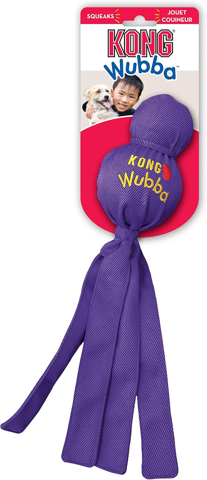 KONG Wubba - Dog Toy for Tug of War & Fetch - Dog Supplies for Puppy & Dog Playtime - Outdoor & Indoor Dog Toy - for Large Dogs