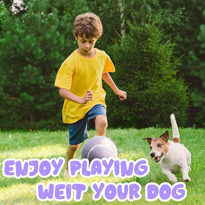 Big Tennis Ball for Dogs, Giant Dog Tennis Ball Toy Large Outdoor Sports Gift for Small Medium Large Dog (Light Purple, 9.5 inch)