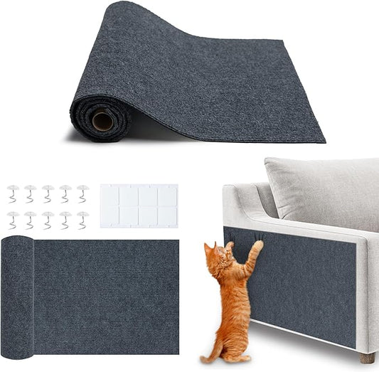 Best Pet Supplies Catify Cat Scratcher, Fun Interactive Scratchers, Posts, Poles, Claw Safe, Furniture Saver Indoor Play Support Natural Cat Behaviors Heavy Duty - Gray, 78.7 x 15.8