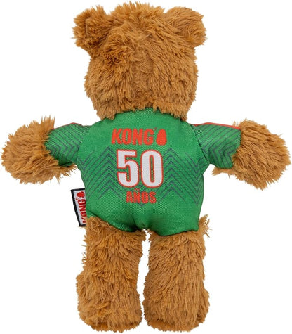 KONG Wild Knots Bear Soccer Player Dog Toy – Mexico – National Team Jersey Inspired – International Tournament Edition – Plush Rope Toy with Squeaker, Medium/Large