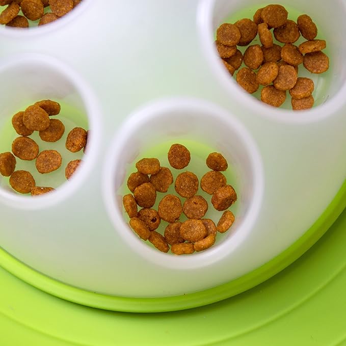 Franklin Pet Supply Co. Interactive Cat Digging Slow Feeder Bowl - Toy Bowl for Treats + Food - Scratching Feeder - Interactive for Cats + Kittens