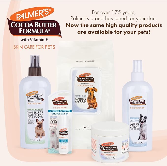 Palmer's for Pets Coconut Oil Refreshing Wipes for Puppies Puppy Wipe for Gentle Grooming, 100 Count