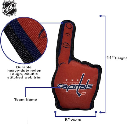 Pets First NHL Washington Capitals #1 Fan Toy for Dogs & Cats. Best Tough PET Toy with Inner Squeaker. Number One Premium Dog Toy for Strongest Chewers & Sports Fans, One Size