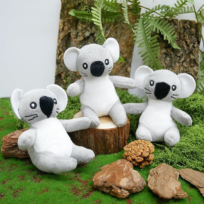 Koala Plush Dog Toy Squeaky Toy, Interactive Hide and Seek Replacement Dog Toys for Small & Medium Dogs (3Pcs Squeaky Koala)