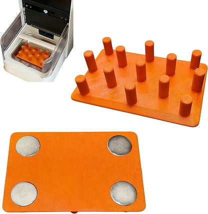 Magnetic Slow Feed Bowl Insert Compatible with Petlibro RFID Feeder, 13-Pillar Anti-Choking Design for Controlled Eating, Sloped Non-Jamming Base for Cats and Dogs (Orange)