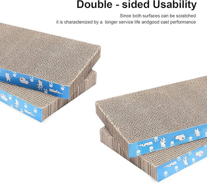 5 Packs in 1 Cat Scratch Pad, Cat Scratcher Cardboard,Reversible,Durable Recyclable Cardboard, Premium Scratch, Suitable for Cats to Rest, Grind Claws and Play