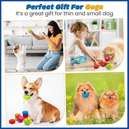 Hungdao 12 Pcs Squeaky Dog Toys Latex Rubber Squeaky Ball Smile Face Emoticon Dog Toys Chewing Interactive Ball Bulk Puppy Lovers Gift for Small Medium Pets Doggie Training(Cute Style)