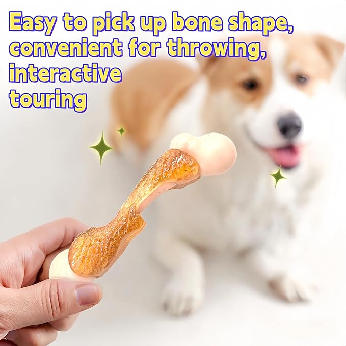 Scented Puppy Teething Toys: Natural Puppies Chew Toys to Clean Teeth or Relieve Boredom - Birthday Gift Chew Toys for Dogs (Puppy 5-15lbs, Small Bone)