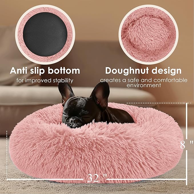 Dog Beds Large Sized Dog and Cats, 32in Pet Beds for Large Pet, Washable Indestructible Extra Large Dog Bed (Pink)