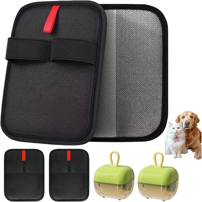 Pet Hair Removal, Electrostatic Pet Hair Removal Gloves, Cat and Dog Pet Hair Removal Tools, Suitable for Bed Sheets, Clothes, Sofas, Reusable Pet Gloves -4 Pieces