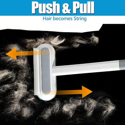 Magic Pet Hair Remover for Dog Cat Owners 1 Pieces,TikTok 4 in 1 Multifunctional Pet Hair Removal Tool for Couch Furniture Carpet Clothing, Reusable Washable Broom Brush for Window Tile Lint Cleaning