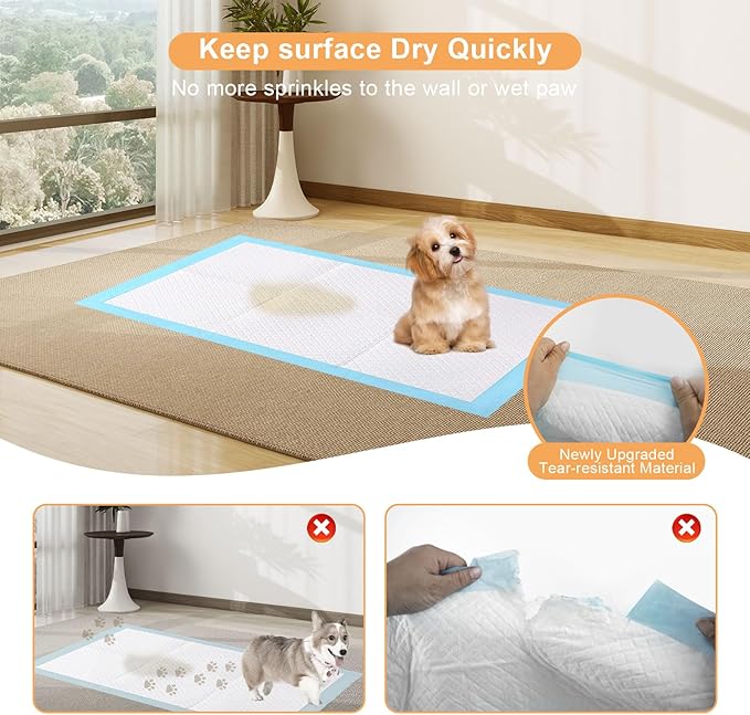 Pee Pads for Dogs 31"X55" Dog Pads Extra Large 100count,XXXXL Puppy Pee Pads Leak-Proof & Super Absorbent Pet Dog Pee Pads,Thicken Disposable Potty Pads Puppy Training Pads for Cats Rabbits