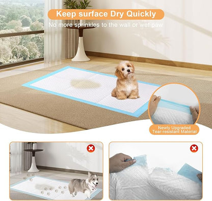 Pee Pads for Dogs 31"X55" Dog Pads Extra Large 100count,XXXXL Puppy Pee Pads Leak-Proof & Super Absorbent Pet Dog Pee Pads,Thicken Disposable Potty Pads Puppy Training Pads for Cats Rabbits