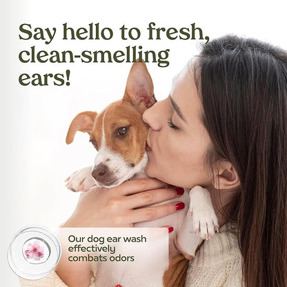Paw Fume Dog Ear Cleaner Solution, 2-Pack – Soothe Itchy Ears Instantly – with St. John’s Wort & Almond Extracts, Vet-Certified Formula, Alcohol-Free & Sulfate-Free – Dog Ear Wash for All Breeds