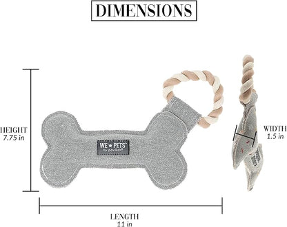 Pavilion - Happy Doggone Birthday - 11" Bone Puppy Dog Toy with Rope Handle K-9 Furry Companion Sprinkles Celebration Aging Birthday Gift Present