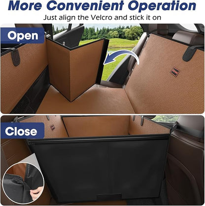 FURTIME XL Dog Car Seat, Upgraded PU Leather Back Seat Extender with Hard Bottom, Waterproof Pet Car Seat Cover for Large Medium Sized Dog, Pet Hammock for Cars, SUVs, Trucks, Brown