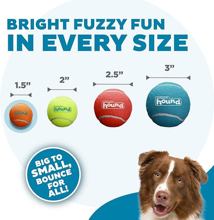 Outward Hound Squeaker Ballz – Squeaky Tennis Balls for Dogs Under 25 lbs, Interactive Dog Toy for Fetch & Training, Small (2"), 8‑Pack