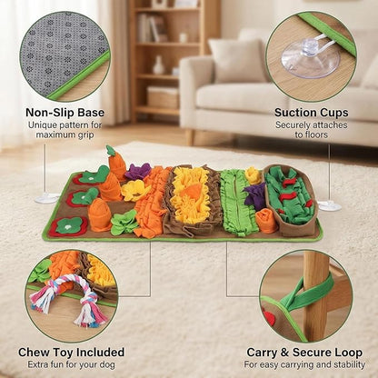 Snuffle Mat for Dogs Large Breed - 32'' X 20'' Washable Durable Sniff Mat for Slow Feeding Training, Enrichment Puzzle Toy for Mental Stimulation & Stress Relief