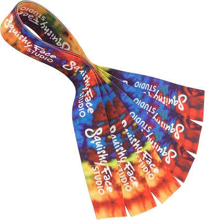 Squishy Face Studio Tug Toy for Dogs, Rainbow, Rainbow Tie Dye