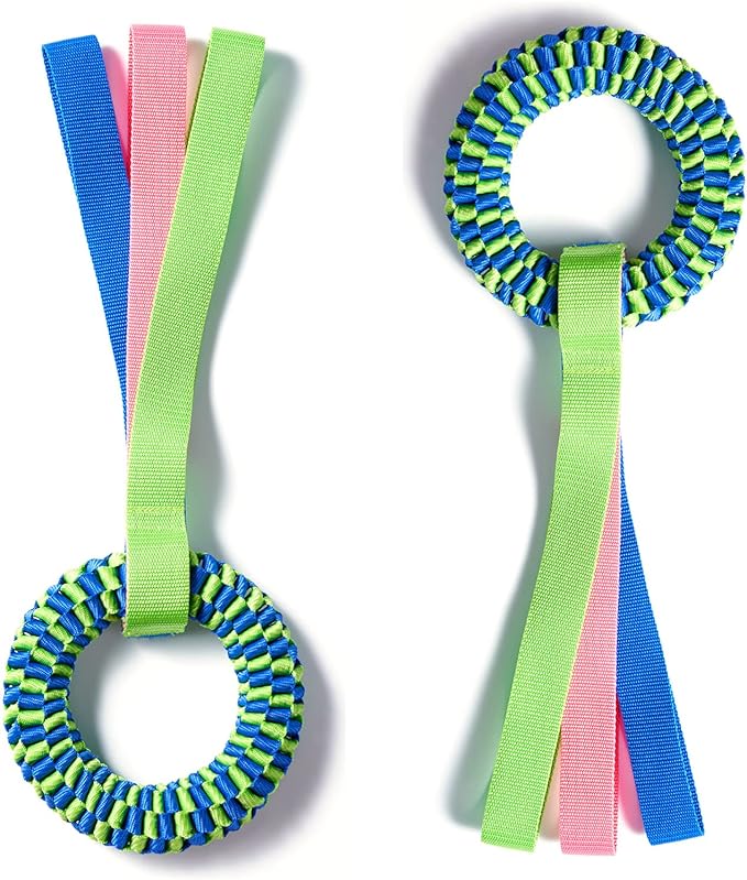 2 Pack Dog Toys for Aggressive Chewers, Tug of War Dog Toy, Dog Teeth Cleaning Toy, Dog Rope Toys for Medium and Large Dogs