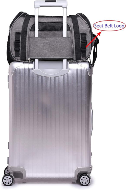 EliteField Soft Sided Pet Carrier (3 Year Warranty, Airline Approved), Multiple Sizes and Colors Available (Large: 19" L x 10" W x 13" H, Charcoal Gray)