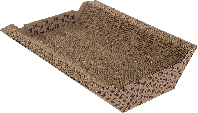 SmartyKat Super Scratcher Chaise Corrugate Cat Scratcher and Lounge, Cradling Chaise Shape for Scratching & Comfort