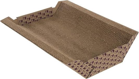 SmartyKat Super Scratcher Chaise Corrugate Cat Scratcher and Lounge, Cradling Chaise Shape for Scratching & Comfort