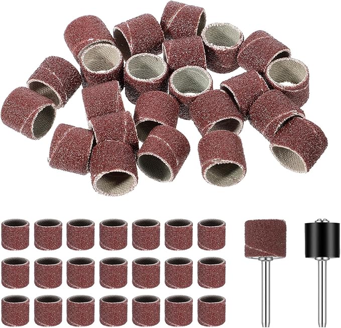 42 Pcs Pet Nail Grinder Replacement Kit with Grit Nail Smoother Sanding Drum Set Claw Grooming Supplies for Dog Claw Care