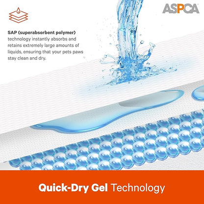 ASPCA - Scented Puppy Pads | Extra Absorbent Dog Training Pads for Cats & Dogs | Leak-Proof Layers | Odor Control & Quick-Dry | Non-Slip & Tear-Resistant | Travel Friendly | Pack of 100 | Size 26"x30"