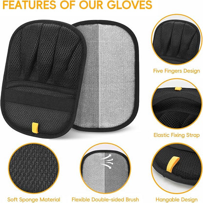 2 Pcs Pet Removal, Magic Brush Electrostatic Pet Remover, Reusable Dog Cat Fur Remover Mitt, Pet Grooming Cleaning, Pet Cleaner Removal Tool for Couch, Furniture