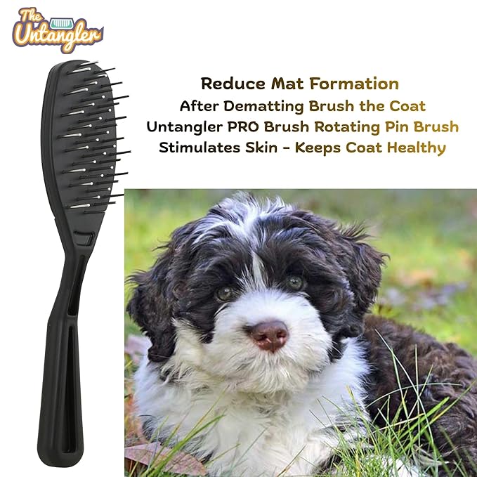 Super-Groom Combs with Smooth Rotating Teeth for Painless Mat Removal (22 Coarse Teeth, Sun Yellow)